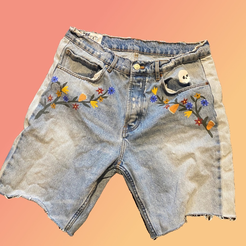 TRF DENIM IX’D MAKERS cutoff denim shorts